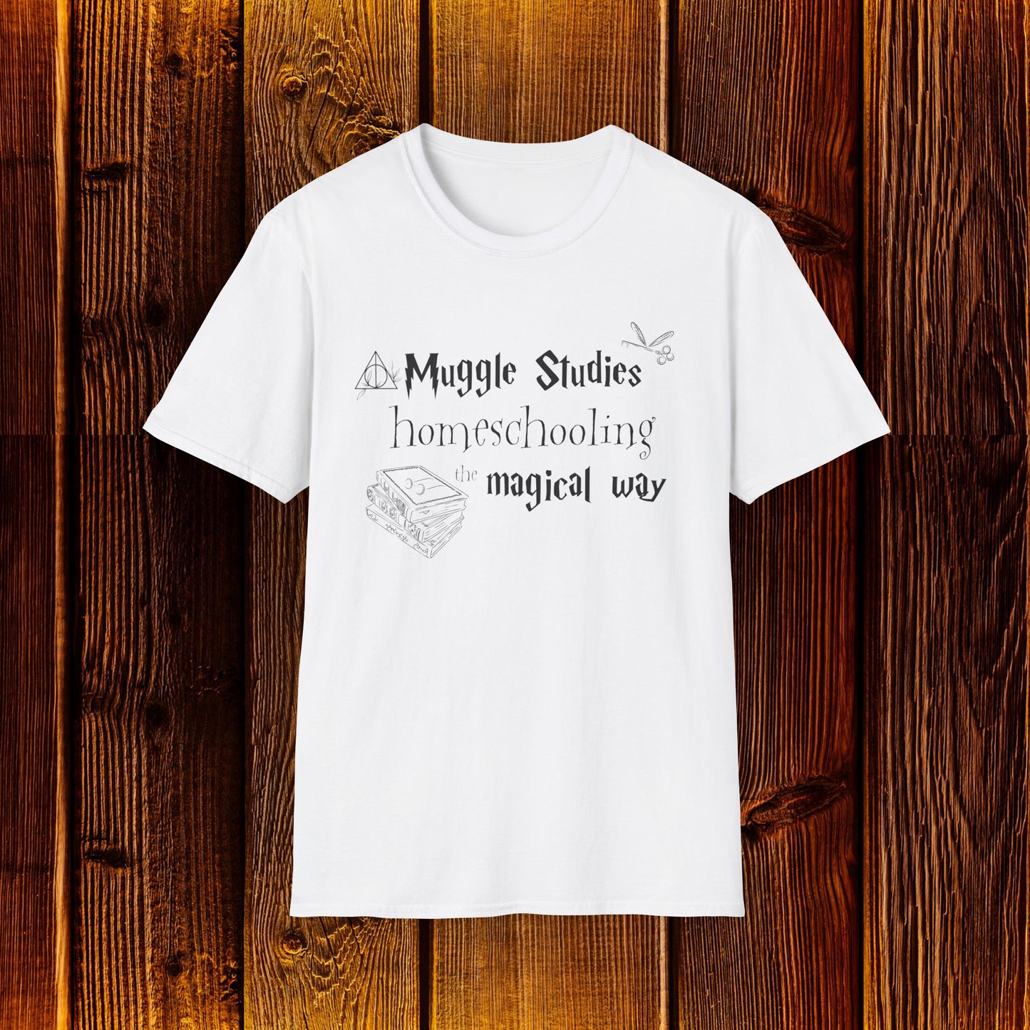 MUGGLE STUDIES, HOMESCHOOLING THE MAGICAL WAY Softstyle T-Shirt