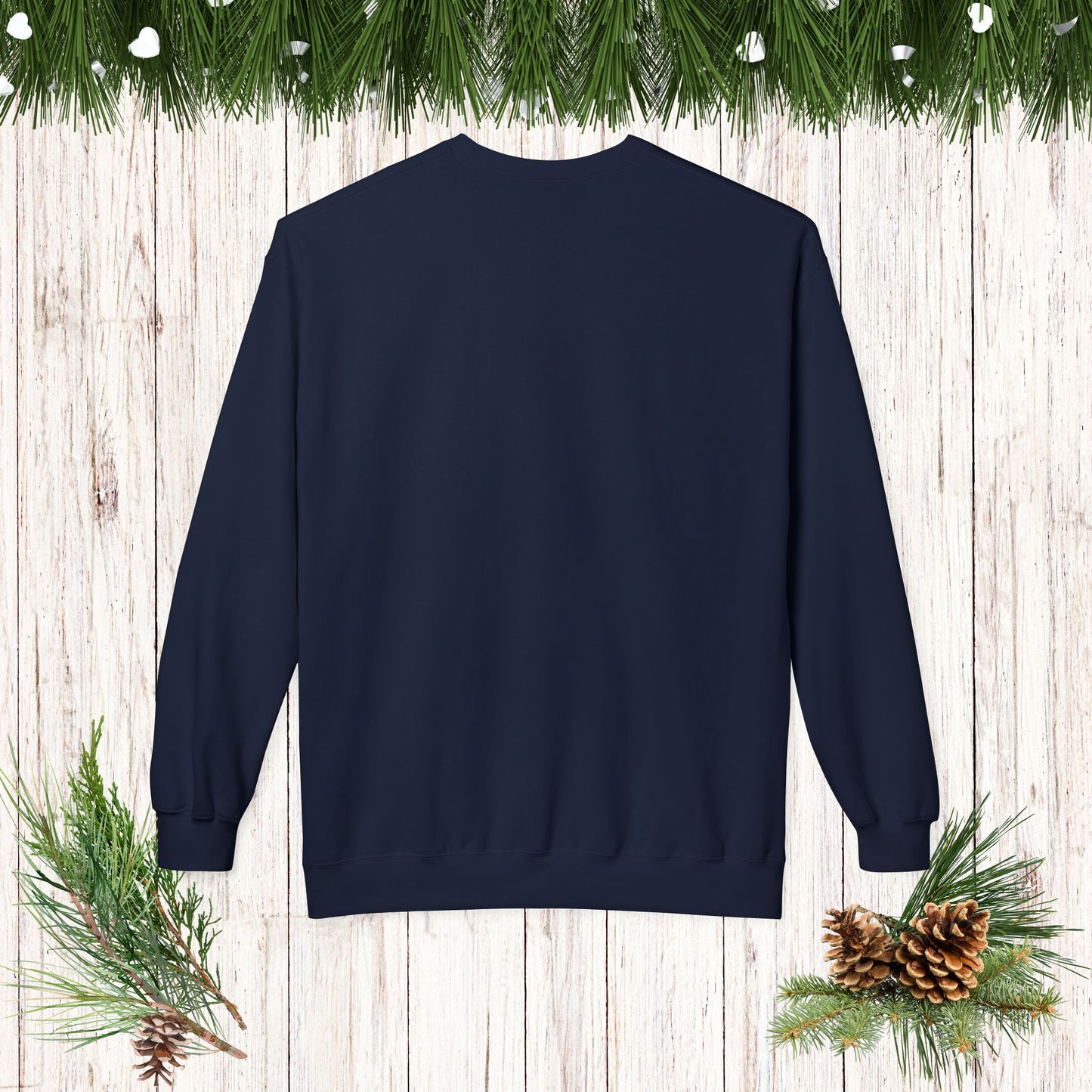 CHRISTMAS TREES PEACE Midweight Softstyle Fleece Crewneck Sweatshirt