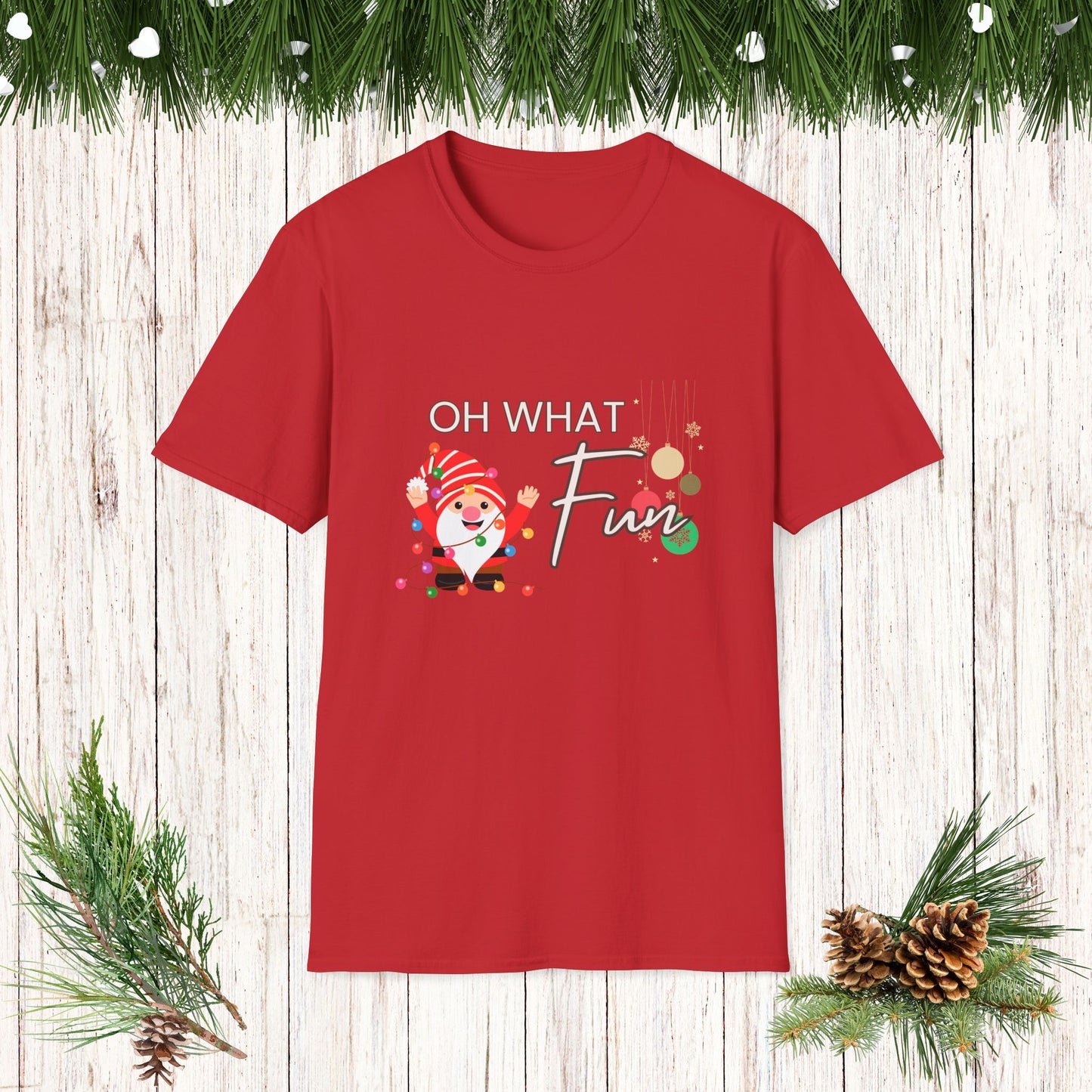 OH WHAT FUN Santa Softstyle T-Shirt