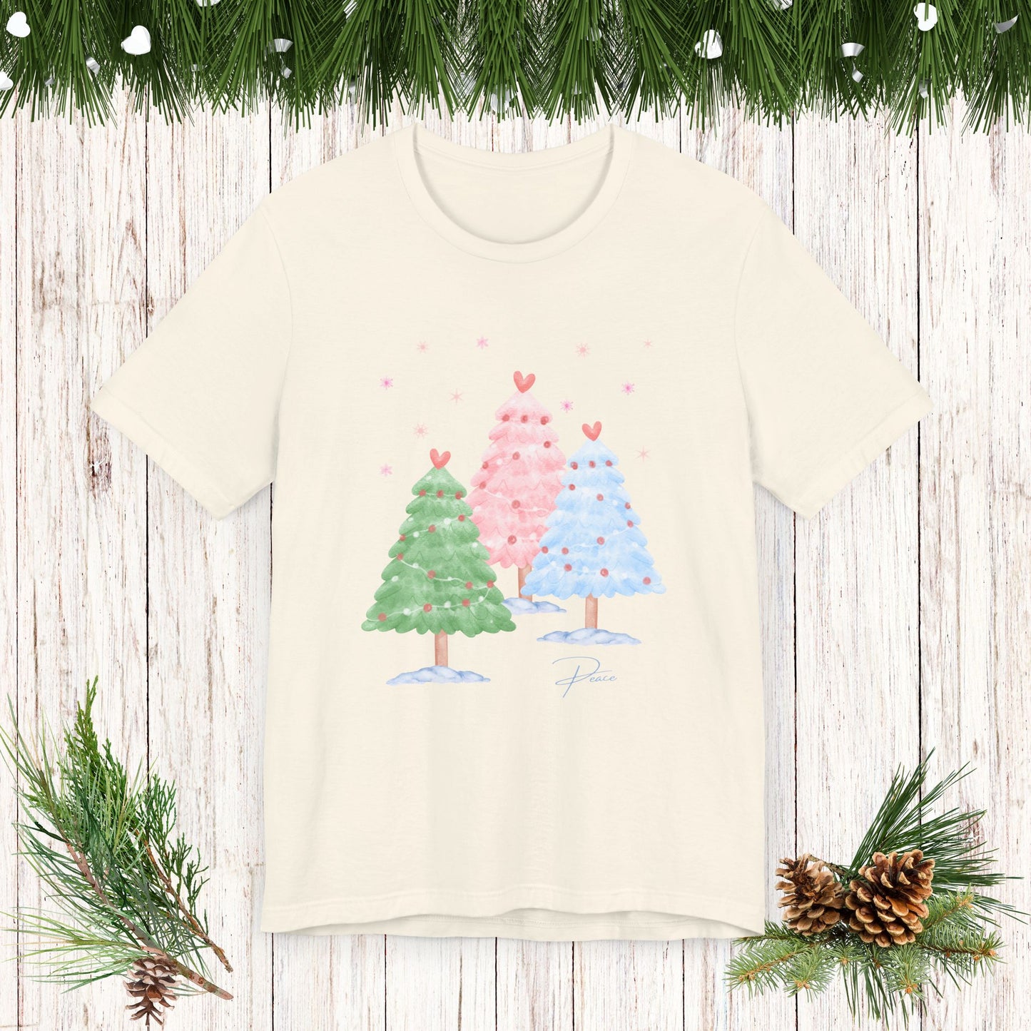 CHRISTMAS TREE PEACE soft tee