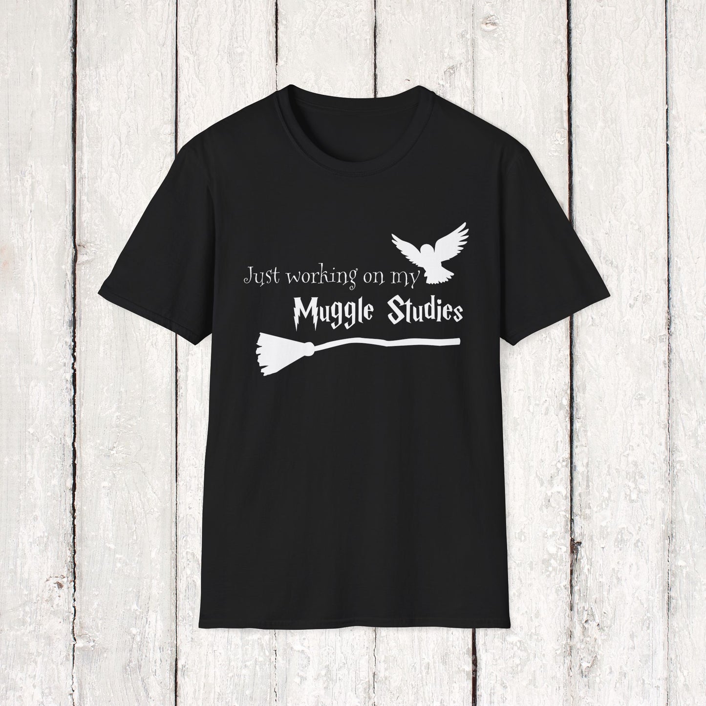 JUST WORKING ON MY MUGGLE STUDIES Softstyle T-Shirt