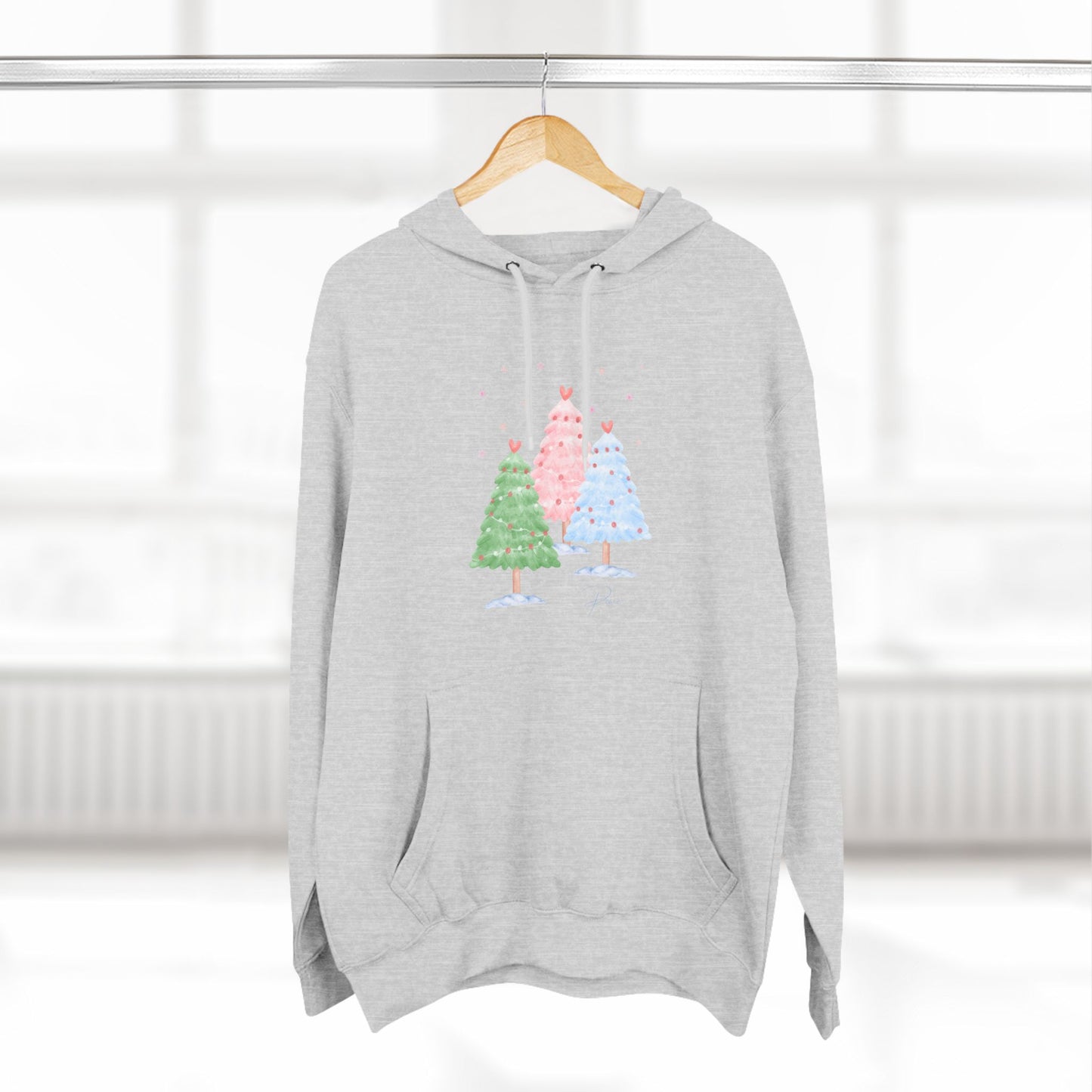 CHRISTMAS TREE PEACE Three-Panel Fleece Hoodie