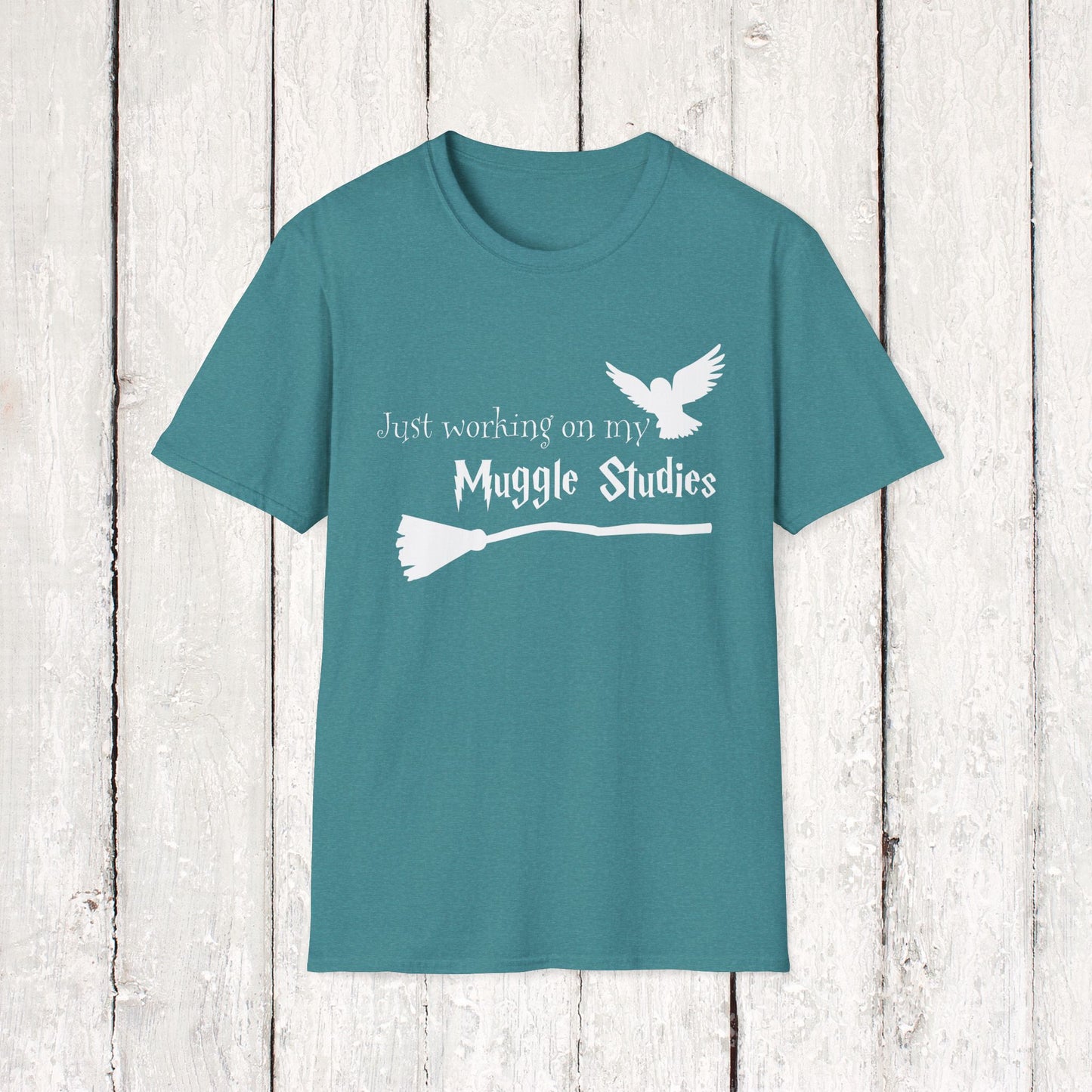 JUST WORKING ON MY MUGGLE STUDIES Softstyle T-Shirt