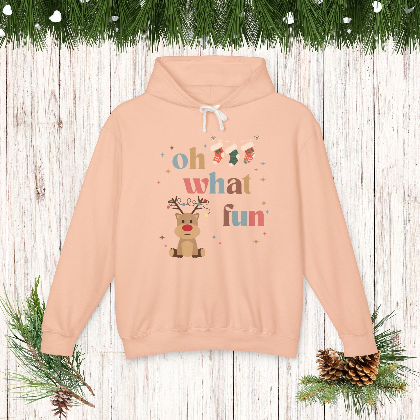 OH WHAT FUN Unisex Lightweight Hooded Sweatshirt