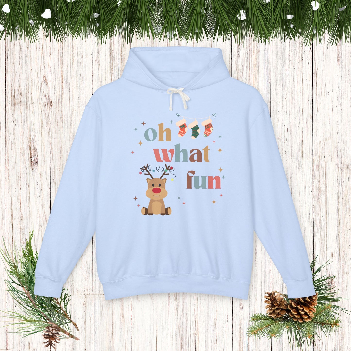 OH WHAT FUN Unisex Lightweight Hooded Sweatshirt