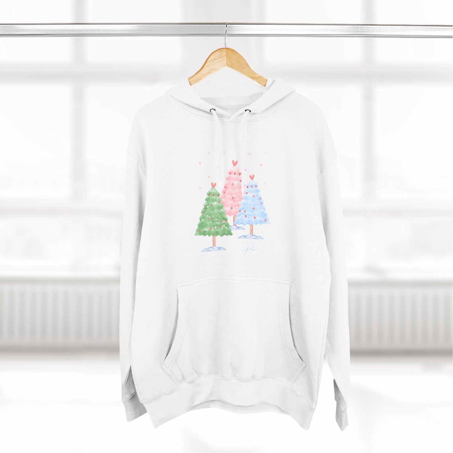 CHRISTMAS TREE PEACE Three-Panel Fleece Hoodie