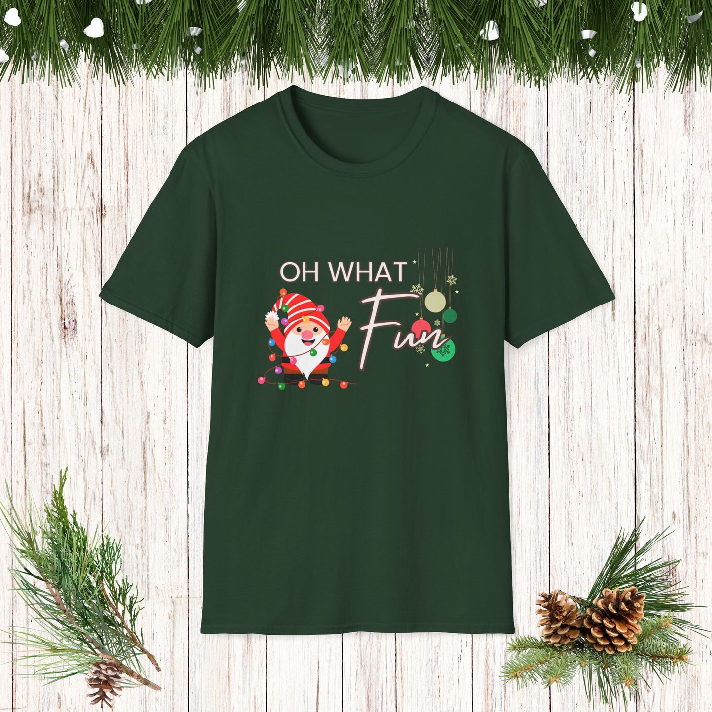 OH WHAT FUN Santa Softstyle T-Shirt