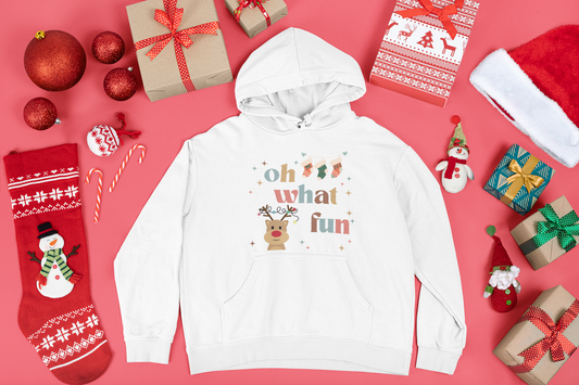 OH WHAT FUN Unisex Lightweight Hooded Sweatshirt